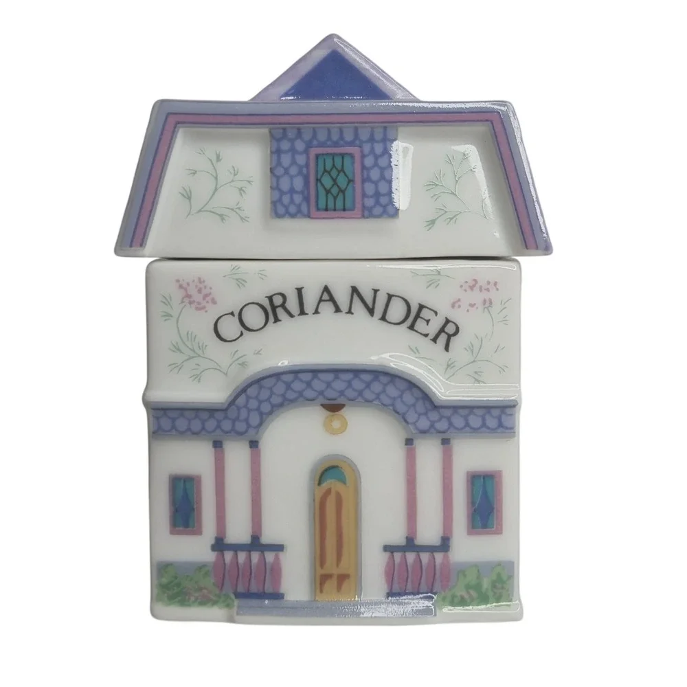 Lenox Spice Village Coriander Porcelain House Jar 1989 Vintage Victorian